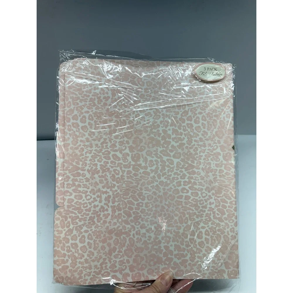 Ana Grace Collection 3 Pack Decorative File Folders Floral Leopard Polka Dot